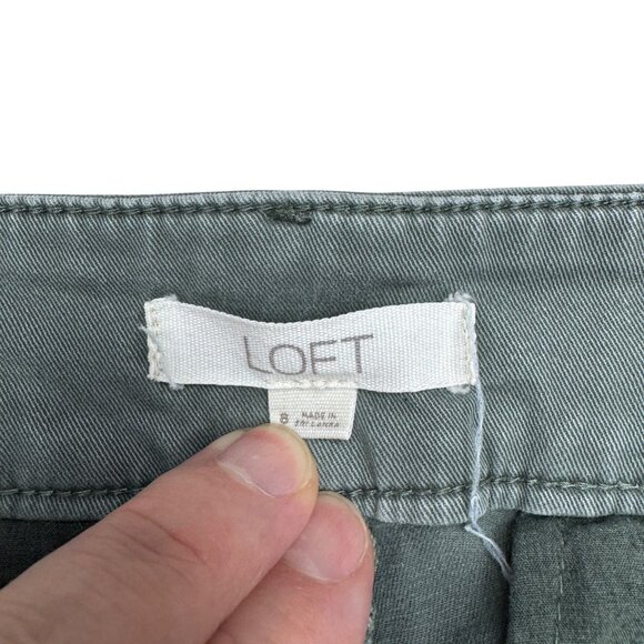 Loft Khaki Green Women's Pants Casual Lightweight Mid-Rise Trousers, Size 8 - Picture 6 of 10